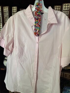 George Light Pink Short Sleeve Button-Up Shirt